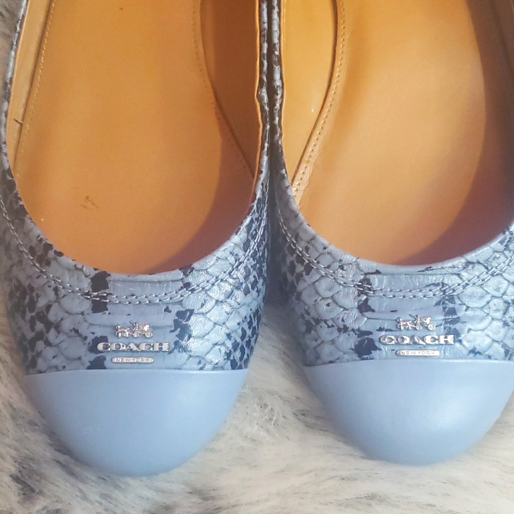 Coach Snake Skin Ballet Flats Size 10